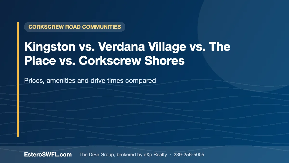 Kingston vs. Verdana Village vs. The Place vs. Corkscrew Shores — EsteroSWFL.com